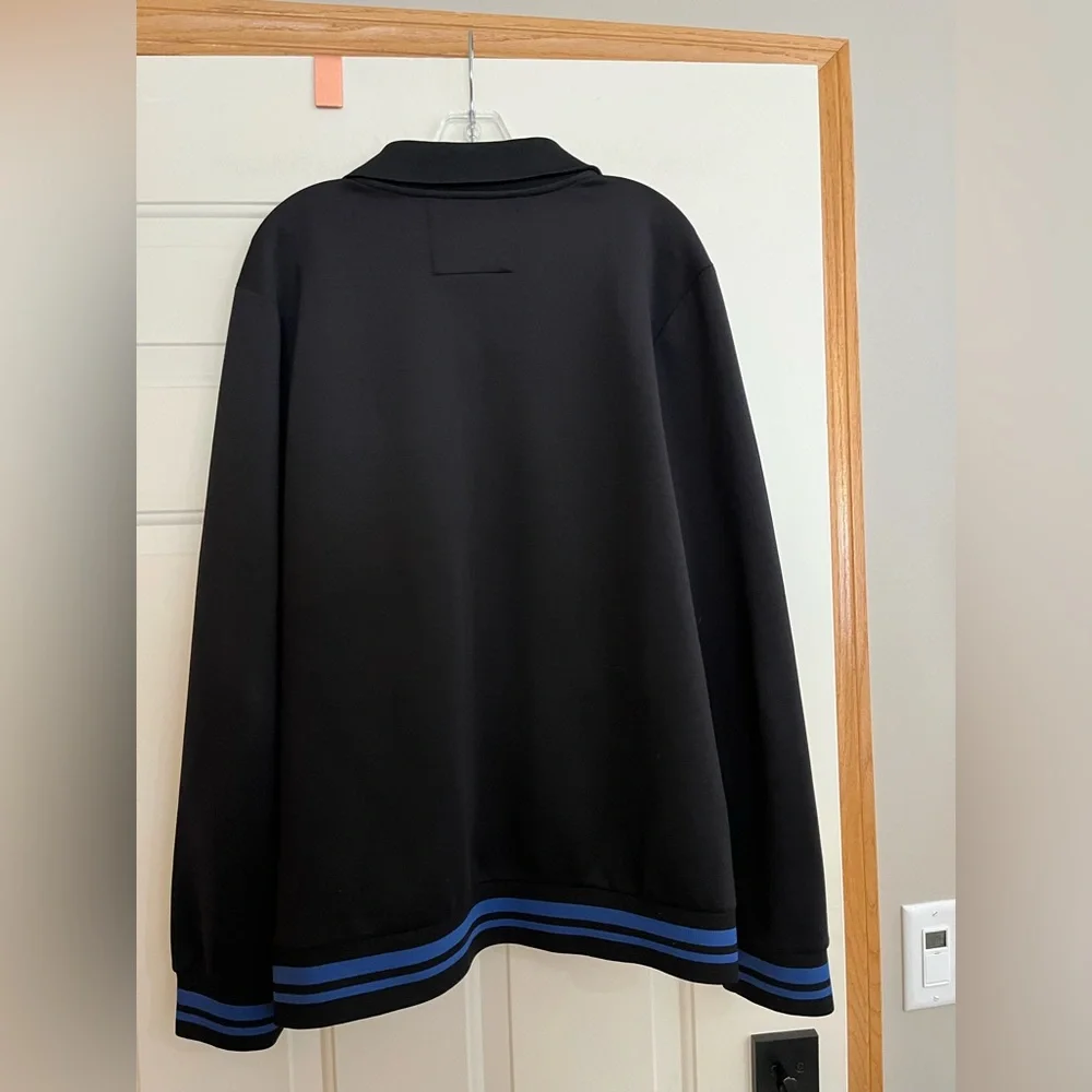 Men’s Strellson black with  blue full zip track performance jacket. Size XL - Picture 2 of 16